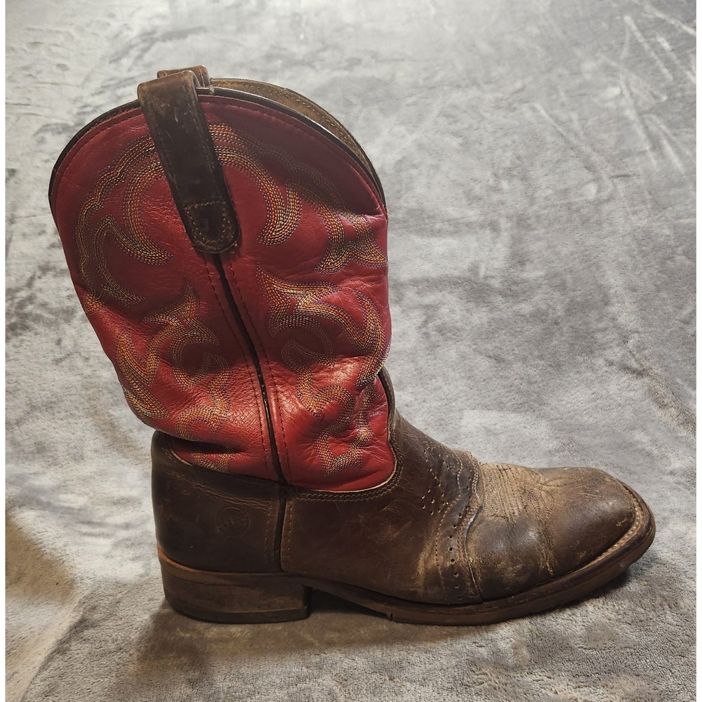 Double-H Boots Mens 9.5 Extra Wide Brown Red Leather Cowboy Roger ICE Roper